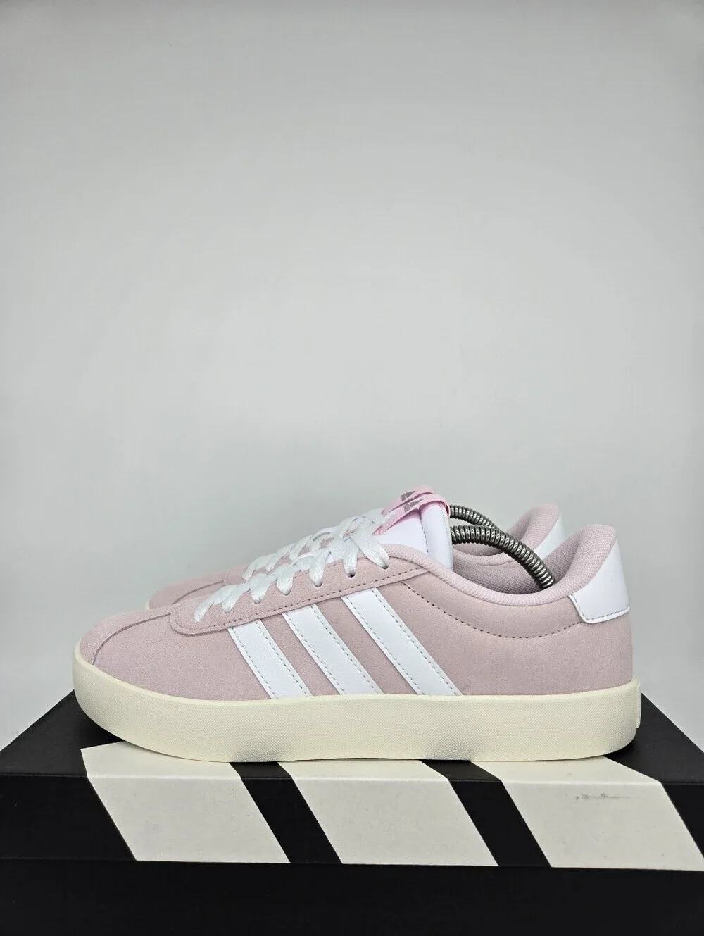 adidas Women's JP5325 VL Court 3.0 Clear Pink Off White Shoes Size 7.5